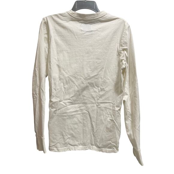 Goodfellow White Long Sleeve Basic Front Pocket T-Shirt Size Small - Picture 7 of 7